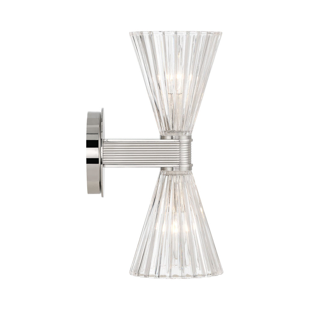 Lotus Double Cone Wall Light in Detail.