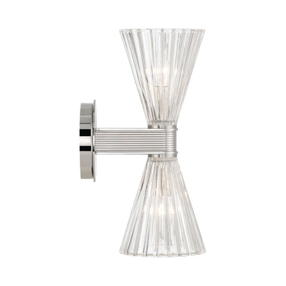 Lotus Double Cone Wall Light in Detail.