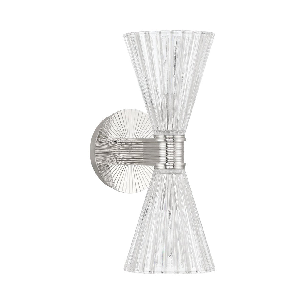 Lotus Double Cone Wall Light in Detail.