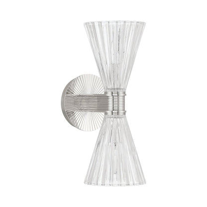 Lotus Double Cone Wall Light in Detail.