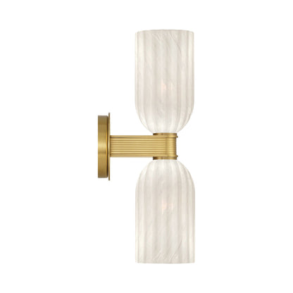 Lotus Double Cylinder Wall Light in Detail.
