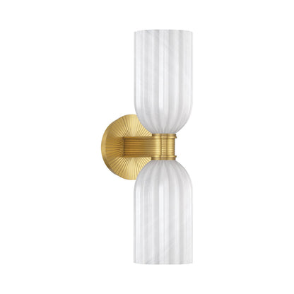 Lotus Double Cylinder Wall Light in Detail.