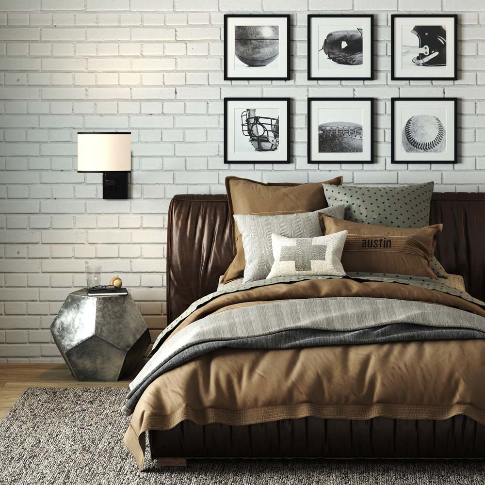 Madison Wall Light in bedroom.