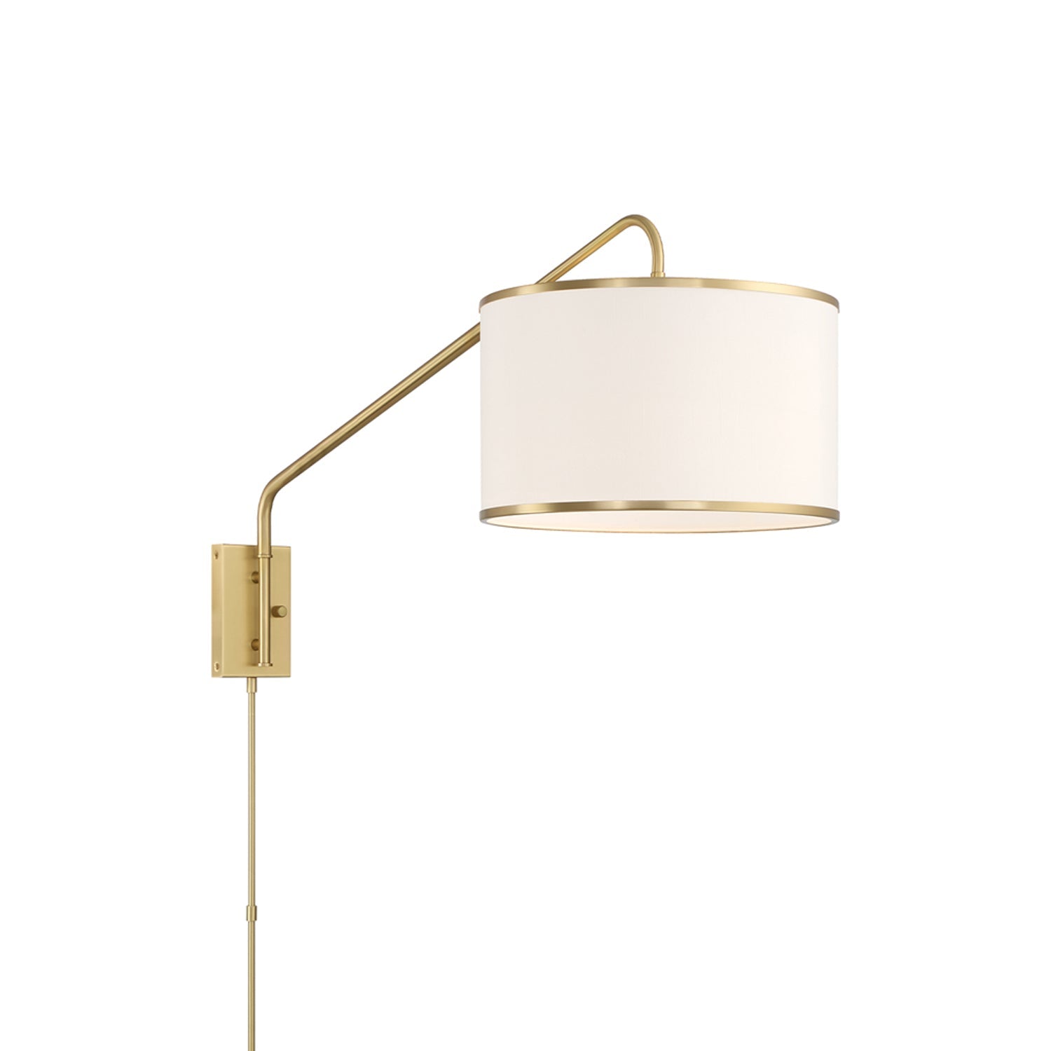 Mallory Wall Light in Soft Brass.