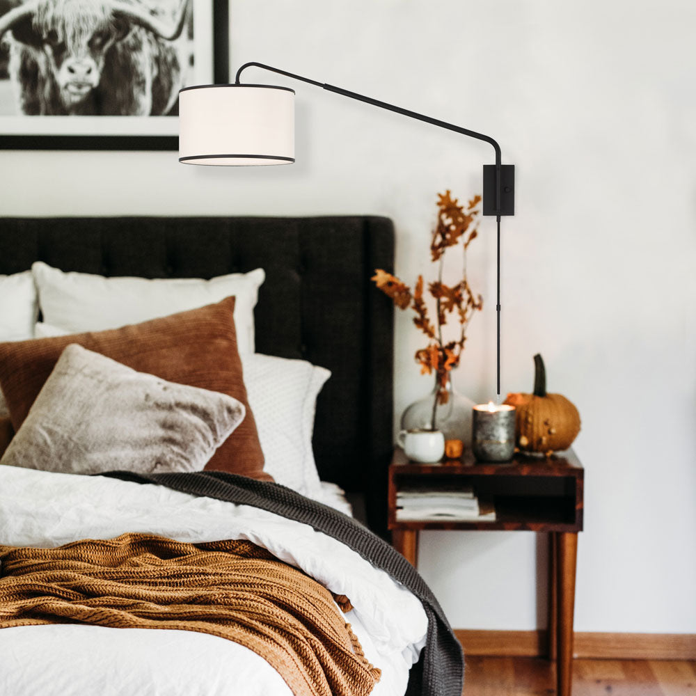 Mallory Wall Light in bedroom.