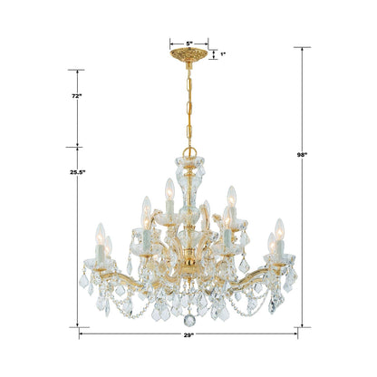 Maria Theresa Chandelier - line drawing.