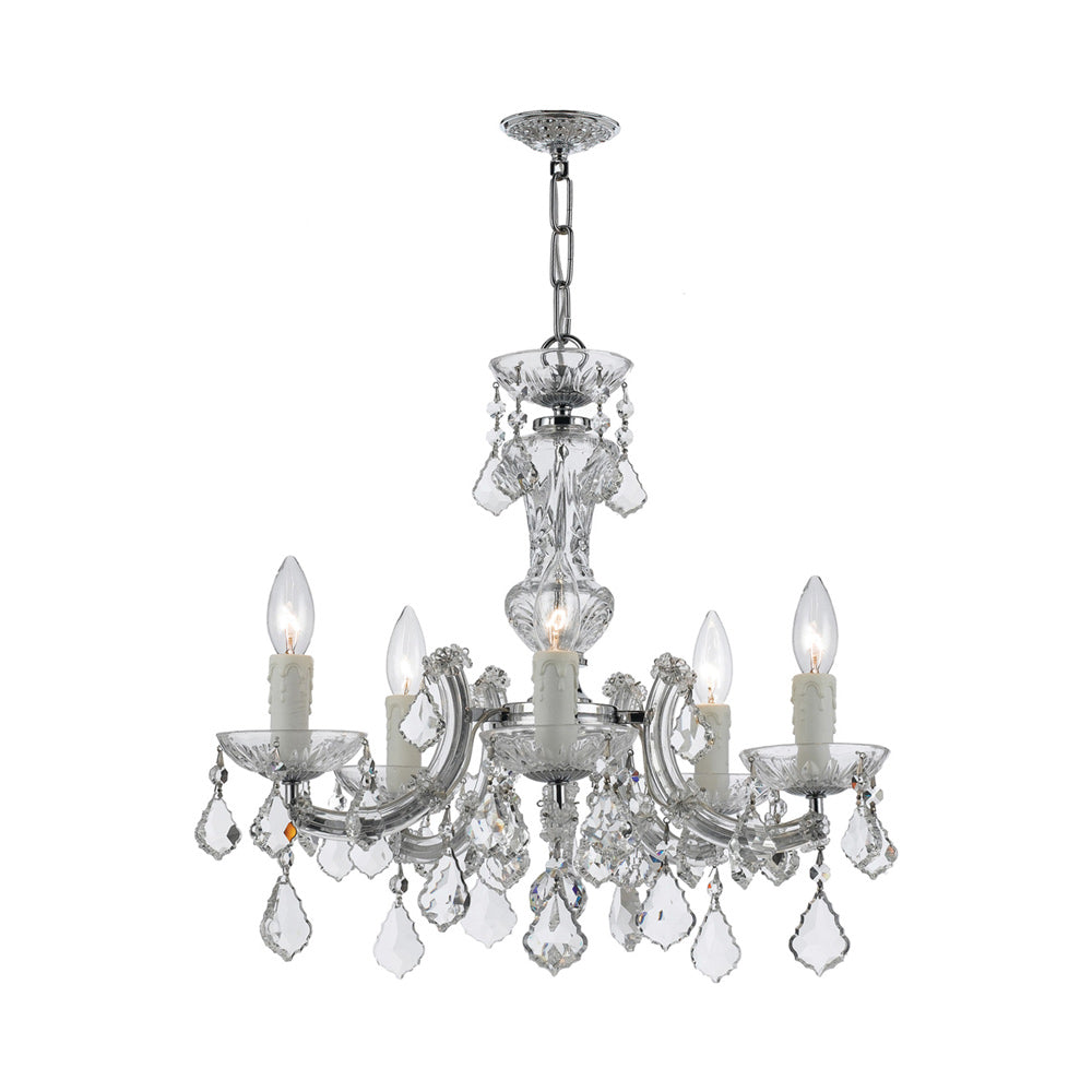 Maria Theresa Mini Multi Light Chandelier in Polished Chrome.
