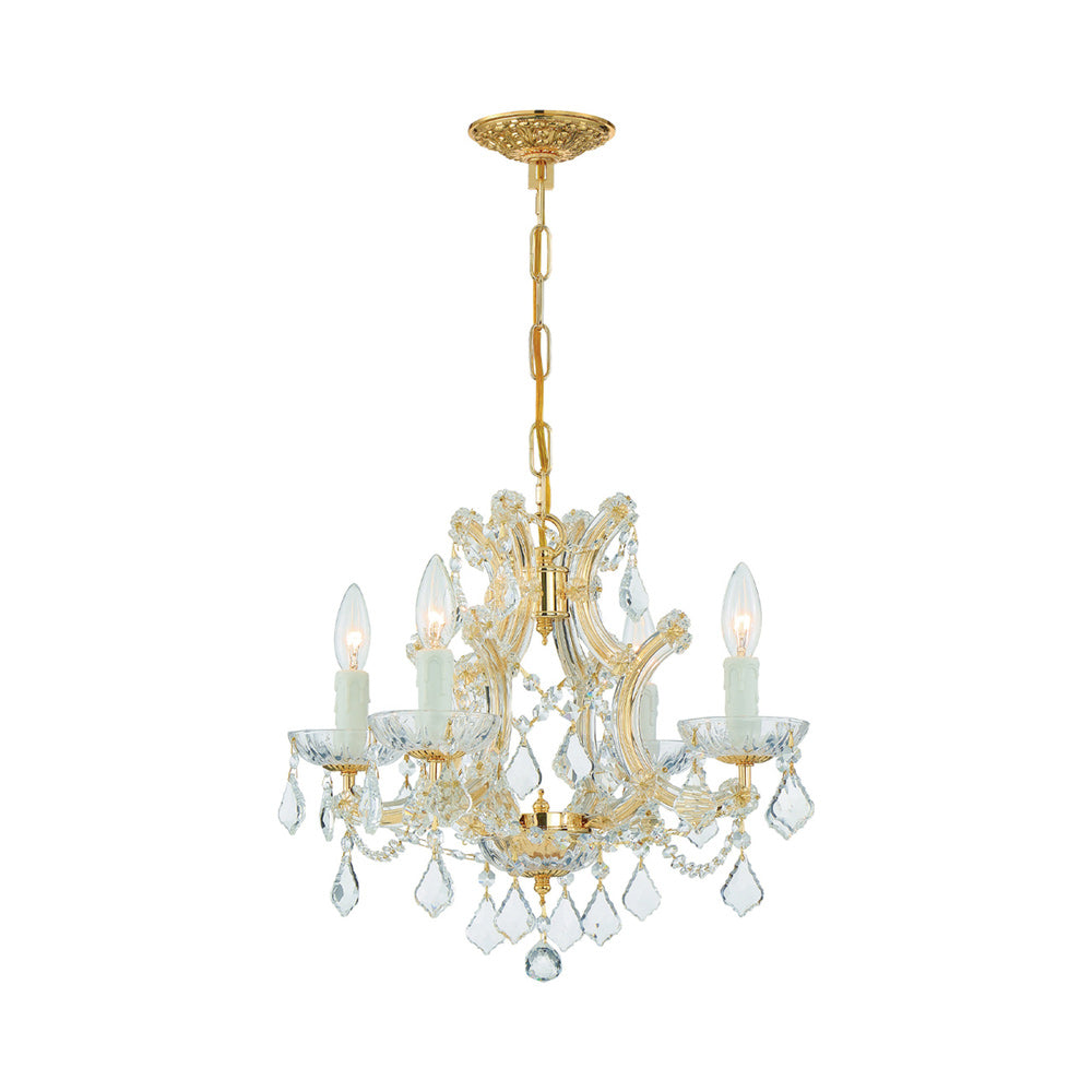 Maria Theresa Multi Light Chandelier in Gold (4-Light).