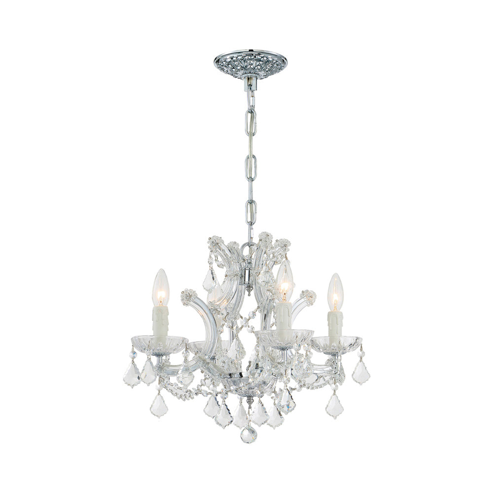 Maria Theresa Multi Light Chandelier in Polished Chrome (4-Light).