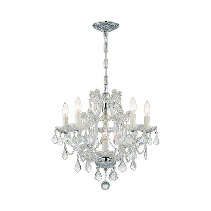 Maria Theresa Multi Light Chandelier in Polished Chrome (6-Light).