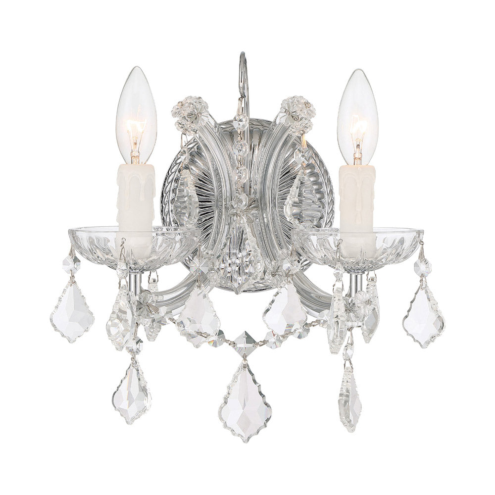 Maria Theresa Wall Light in Polished Chrome (2-Light).