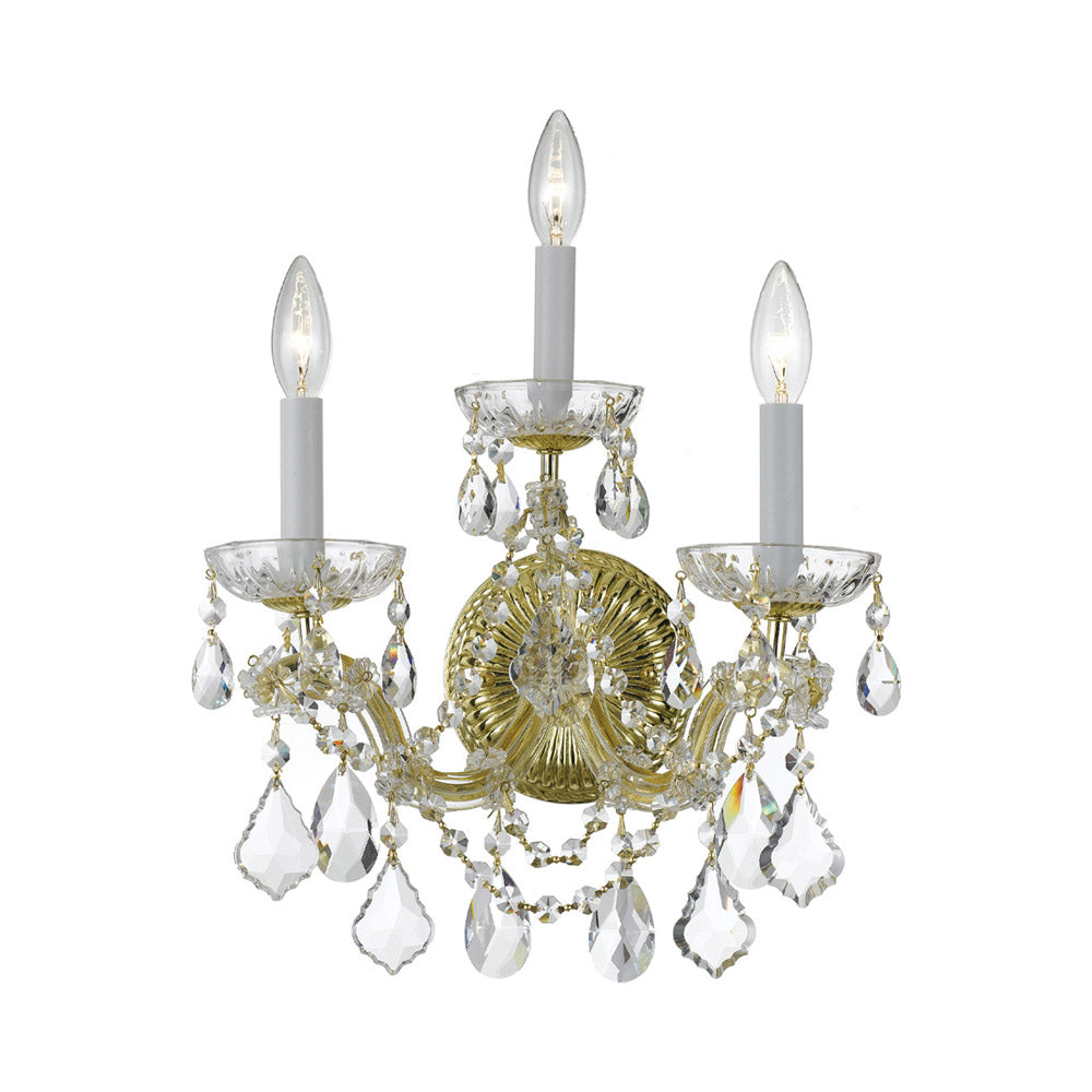 Maria Theresa Wall Light in Gold (3-Light).