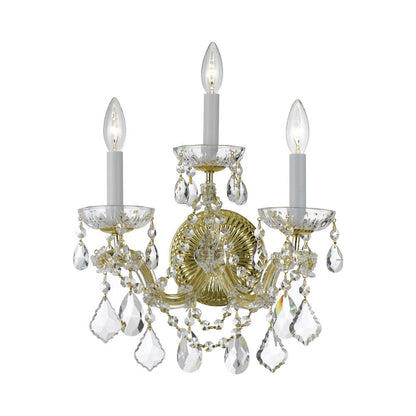 Maria Theresa Wall Light in Gold (3-Light).