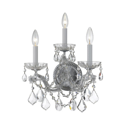 Maria Theresa Wall Light in Polished Chrome (3-Light).