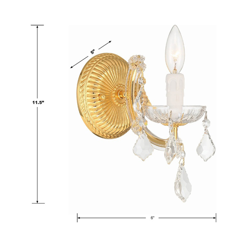 Maria Theresa Wall Light - line drawing.