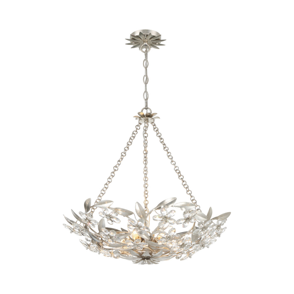 Marselle Chandelier in Antique Silver.