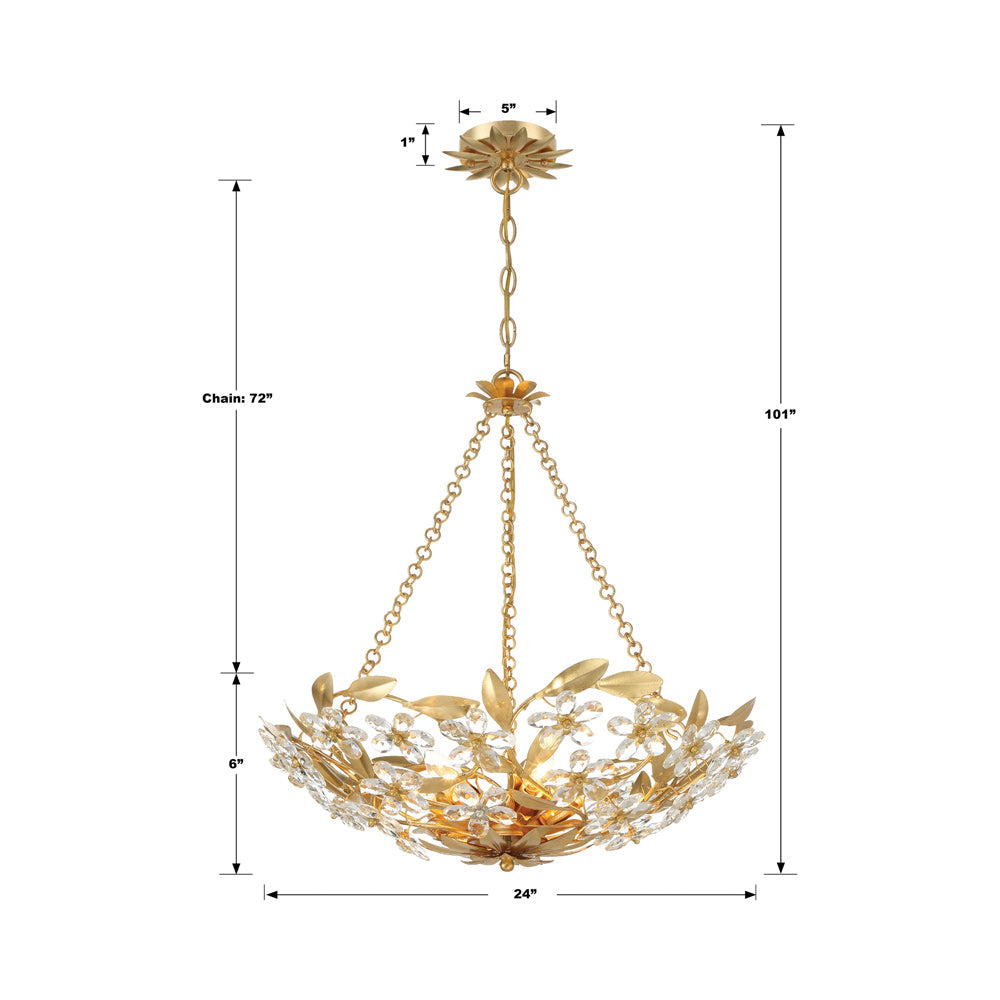 Marselle Chandelier - line drawing.
