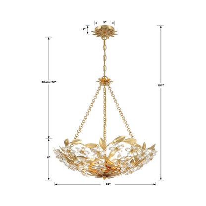 Marselle Chandelier - line drawing.