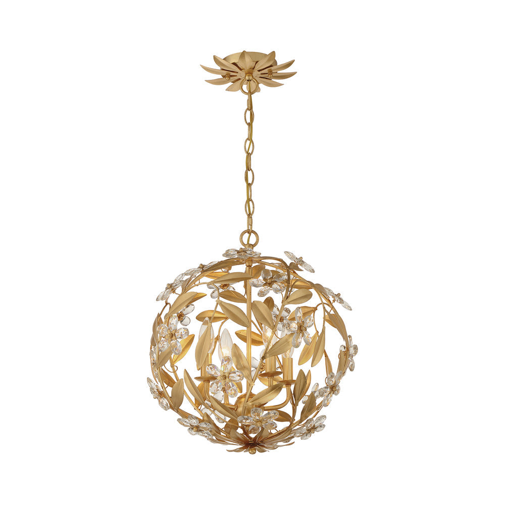 Marselle Mini Pendant Light in Antique Gold.
