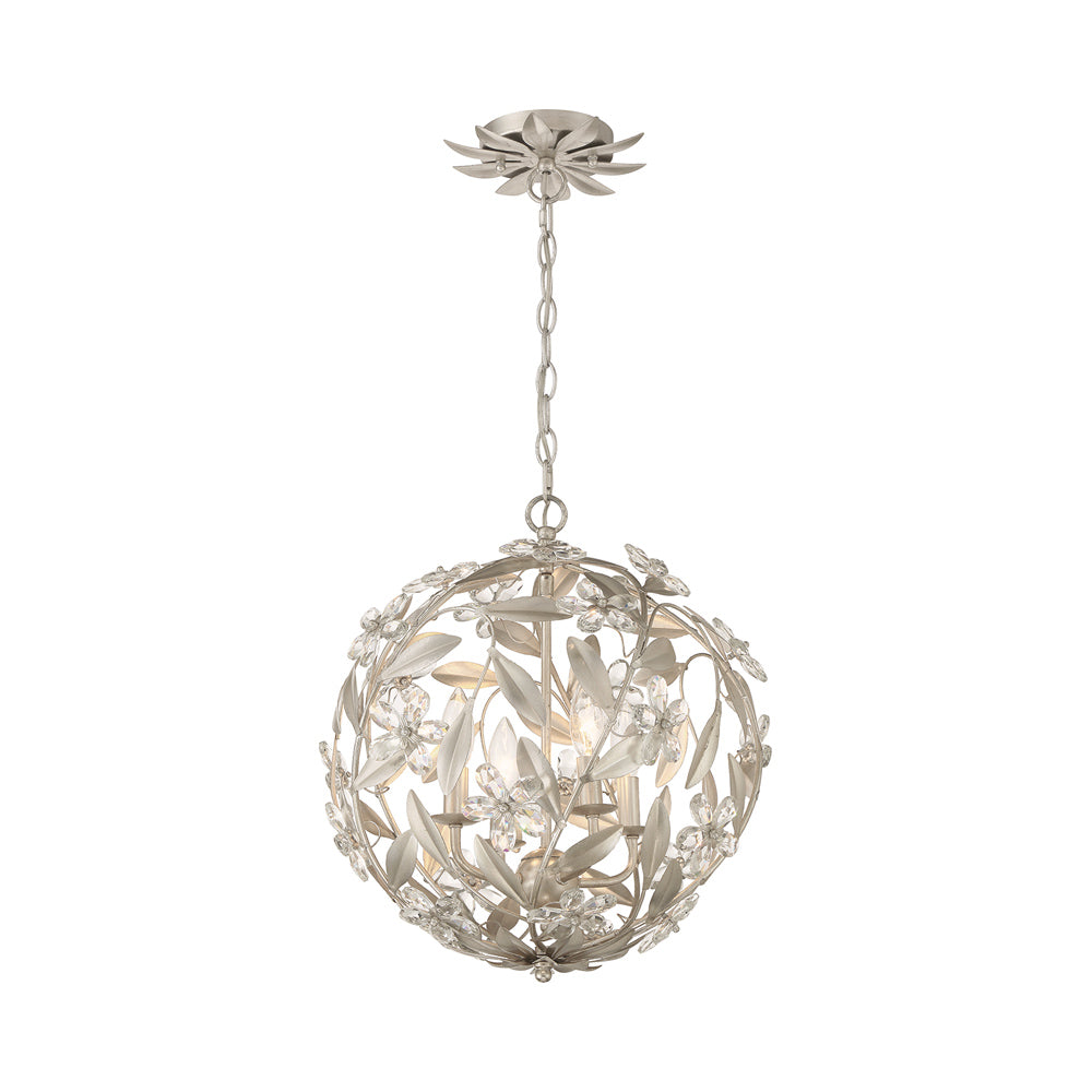 Marselle Mini Pendant Light in Antique Silver.
