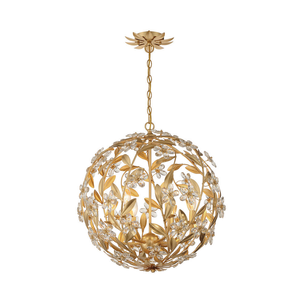 Marselle Pendant Light in Antique Gold.
