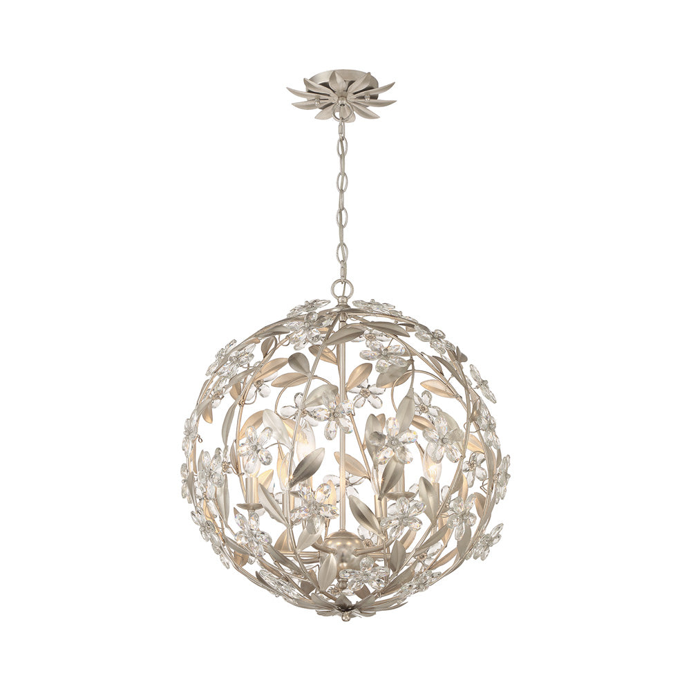 Marselle Pendant Light in Antique Silver.