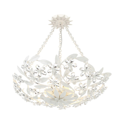 Marselle Semi Flush Mount Ceiling Light in Matte White.
