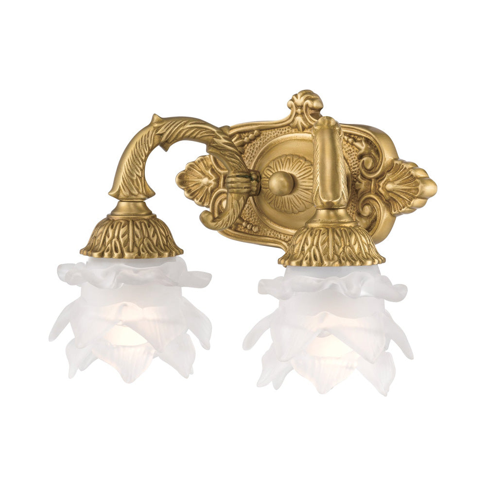 Mayfield Wall Light in Aged Brass.