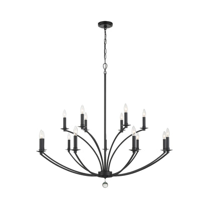 Mila Chandelier in Black (15-Light).