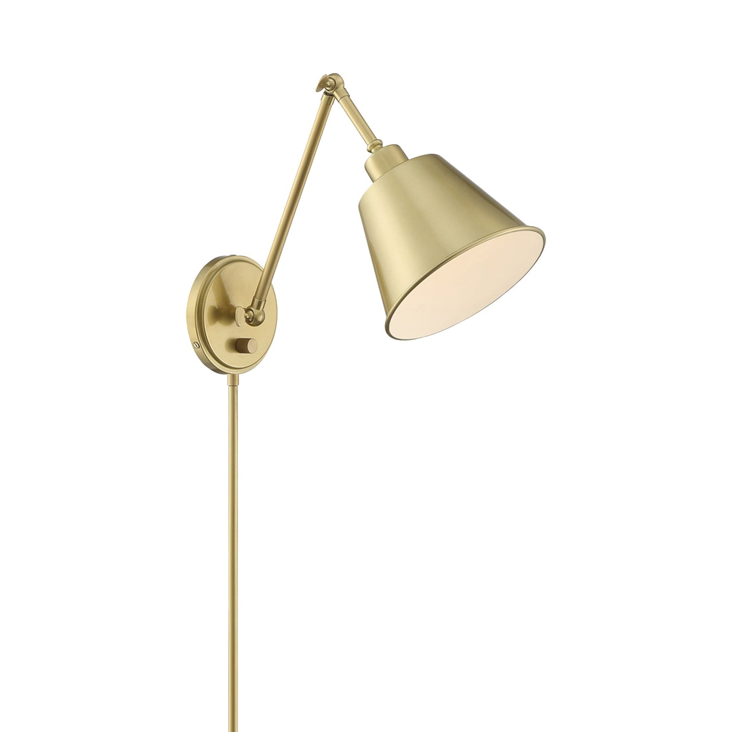 Mitchell Wall Light in Aged Brass (16-Inch).