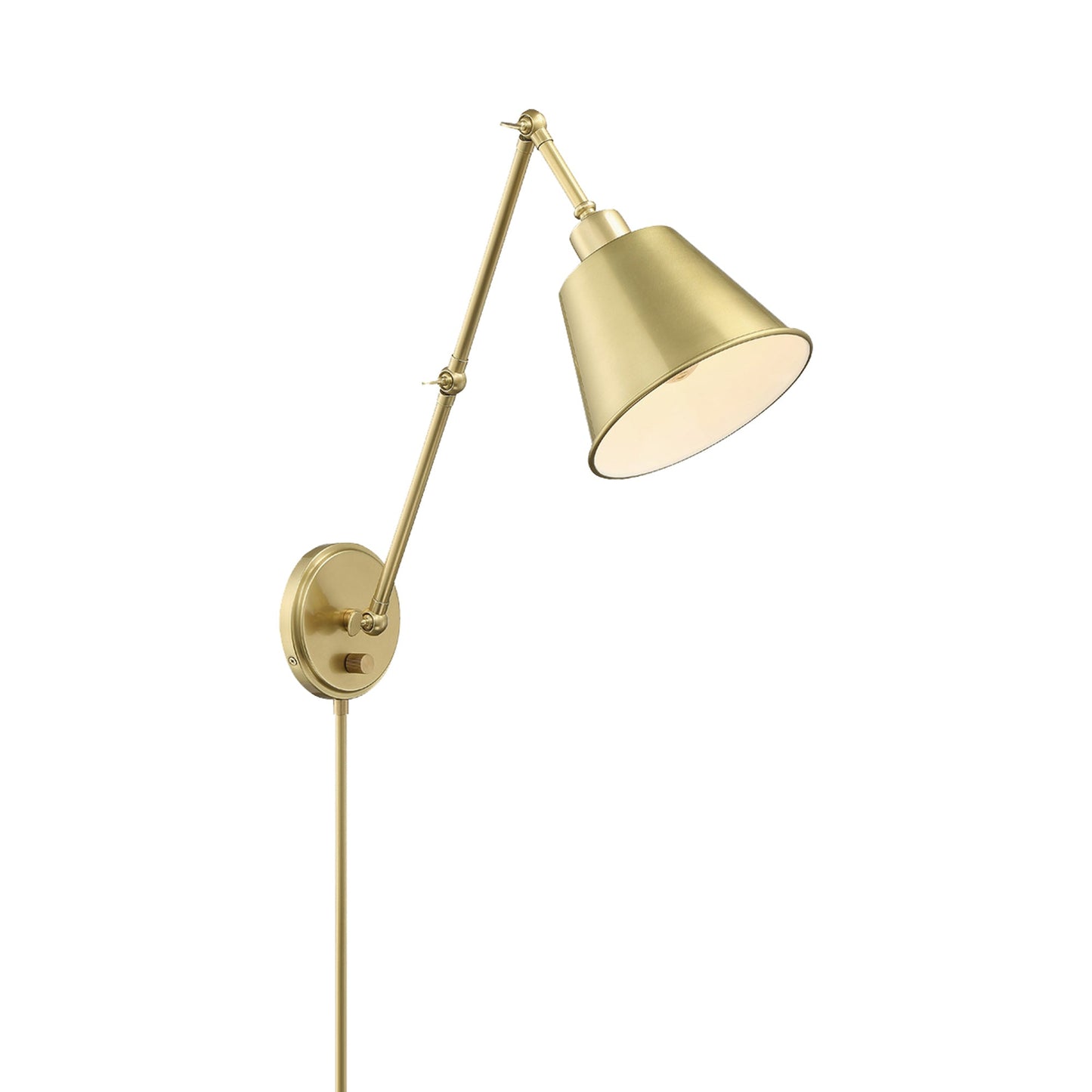 Mitchell Wall Light in Aged Brass (30-Inch).