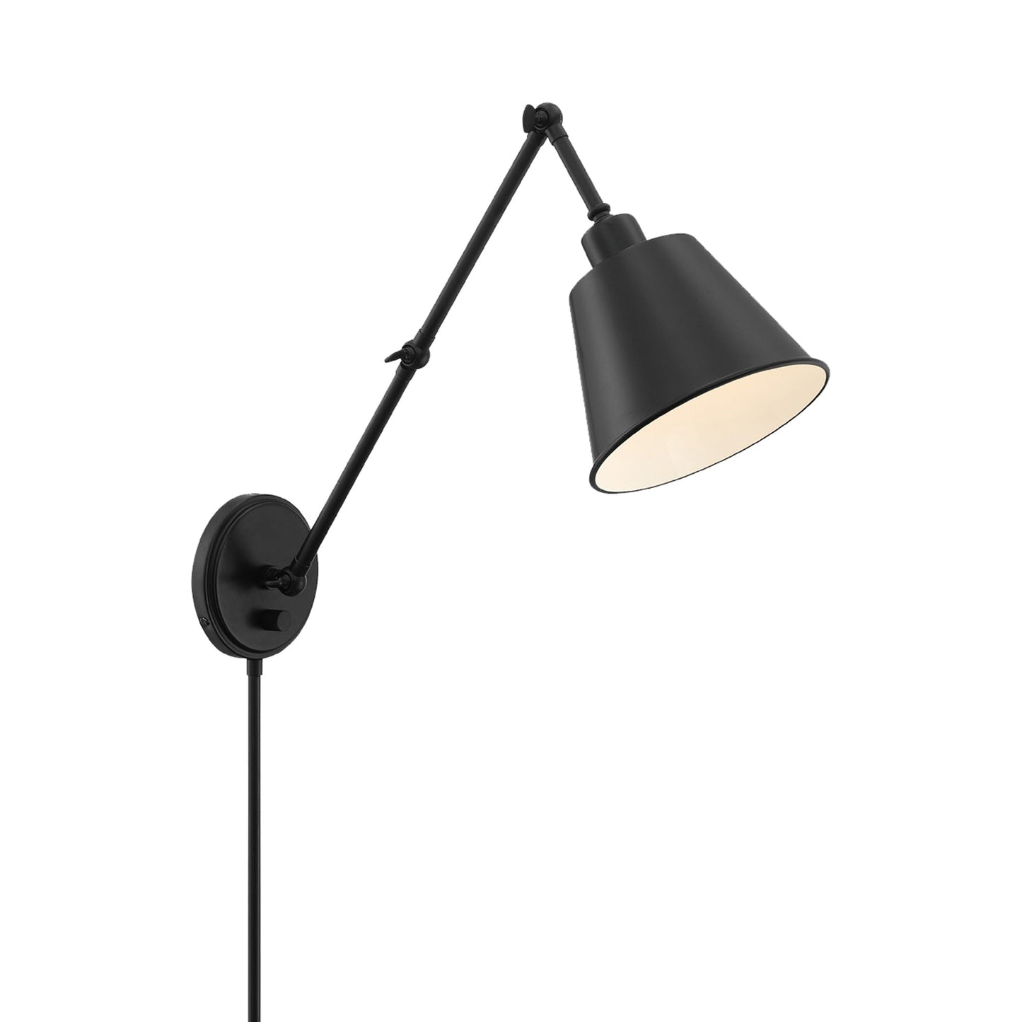 Mitchell Wall Light in Matte Black (30-Inch).