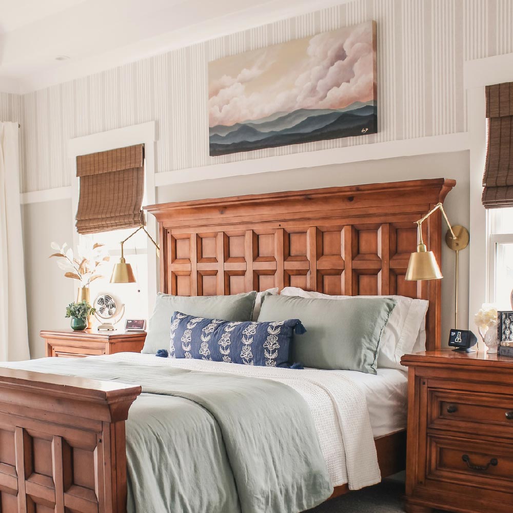 Mitchell Wall Light in bedroom.