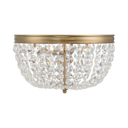 Nola Flush Mount Ceiling Light in Vibrant Gold (3-Light).