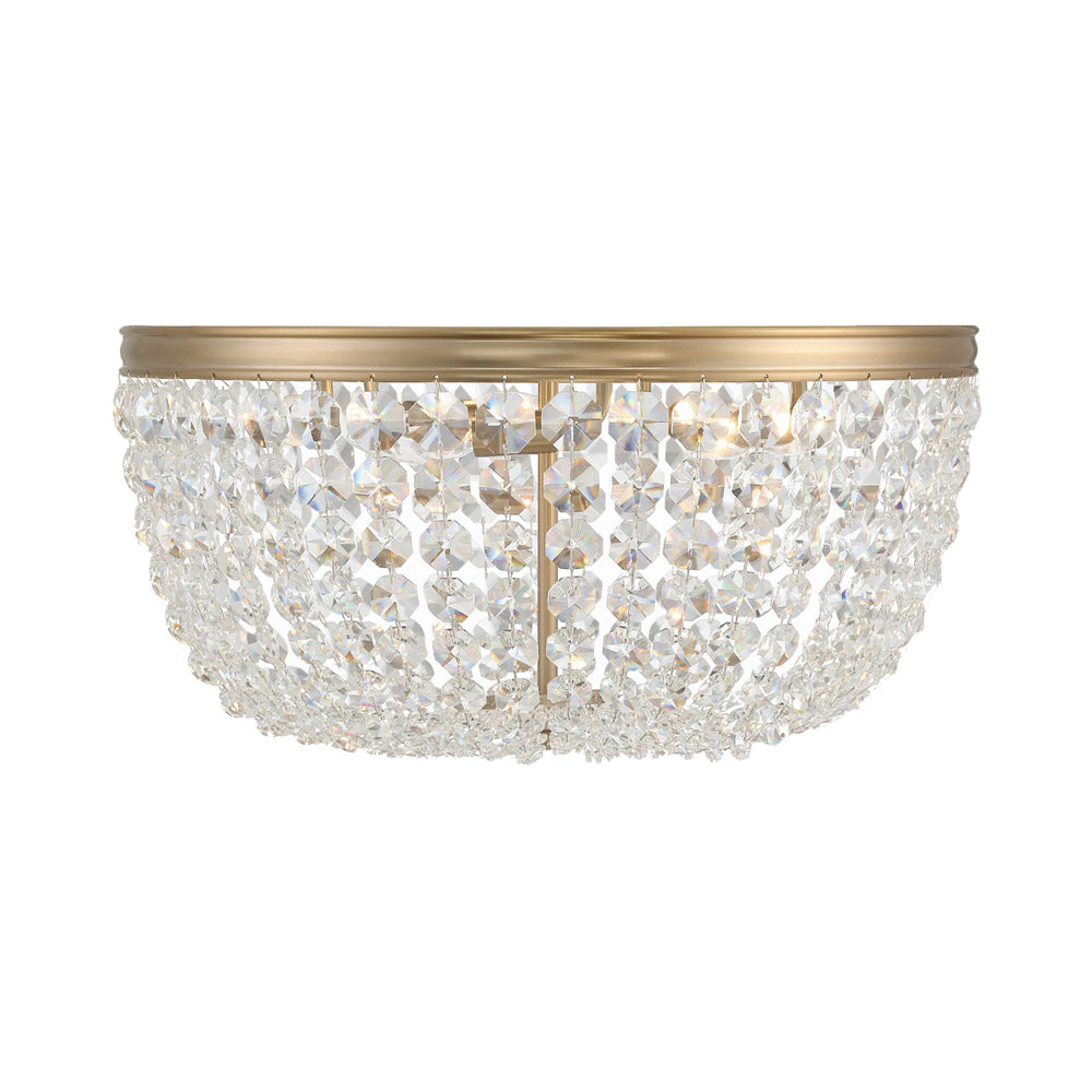 Nola Flush Mount Ceiling Light in Vibrant Gold (5-Light).