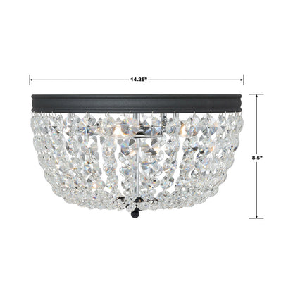 Nola Flush Mount Ceiling Light - line drawing.