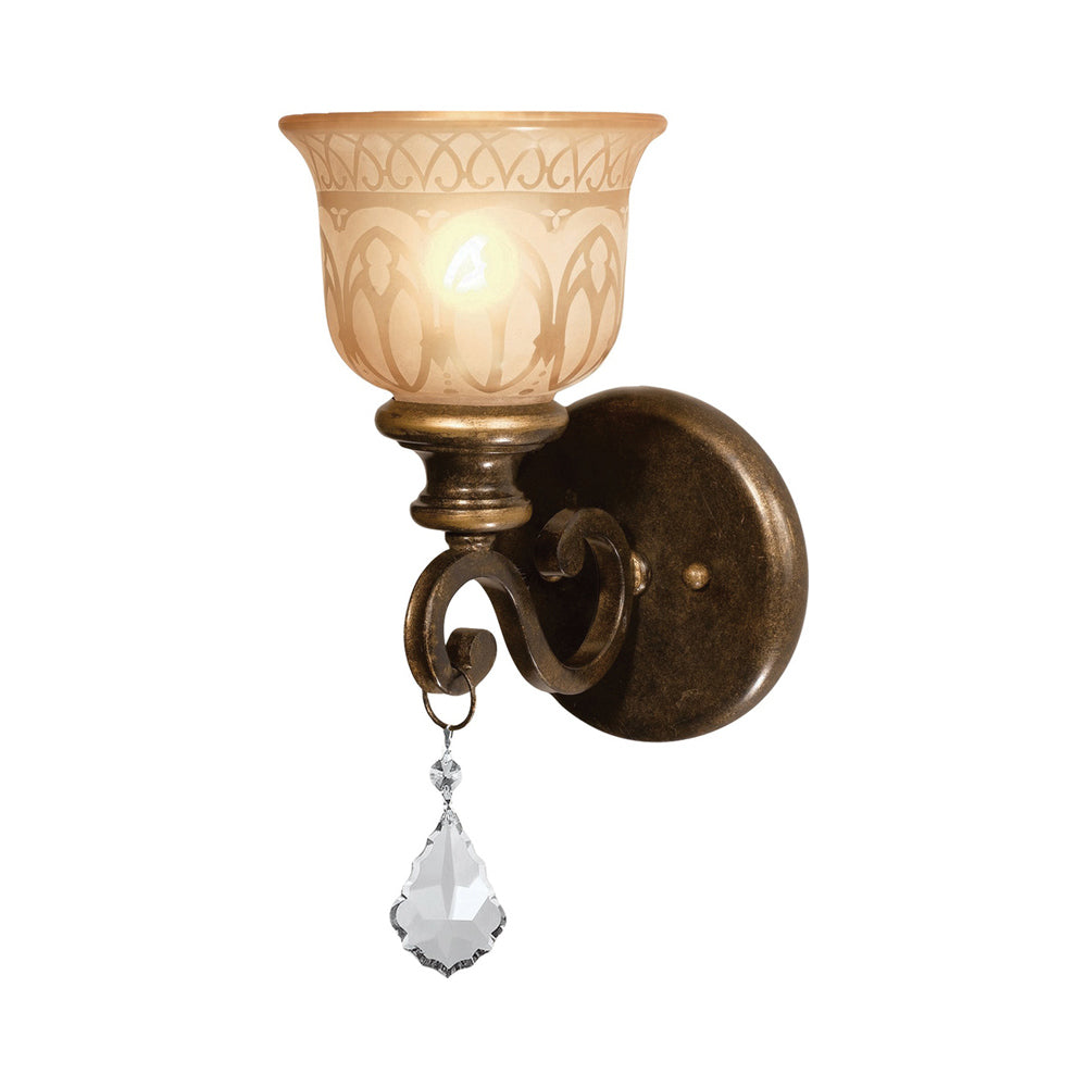 Norwalk Crystal Wall Light in Hand Cut Crystal (1-Light).