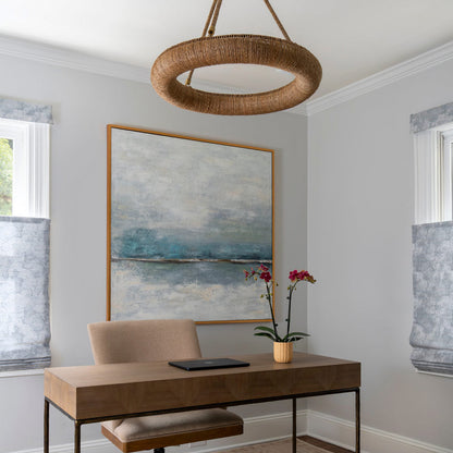 Oakley LED Chandelier in office.