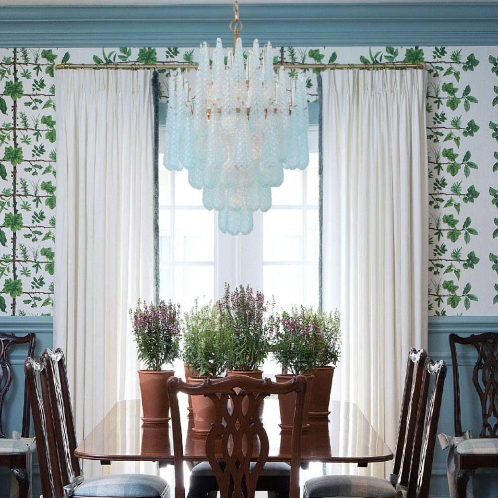 Ollie Chandelier in living room.