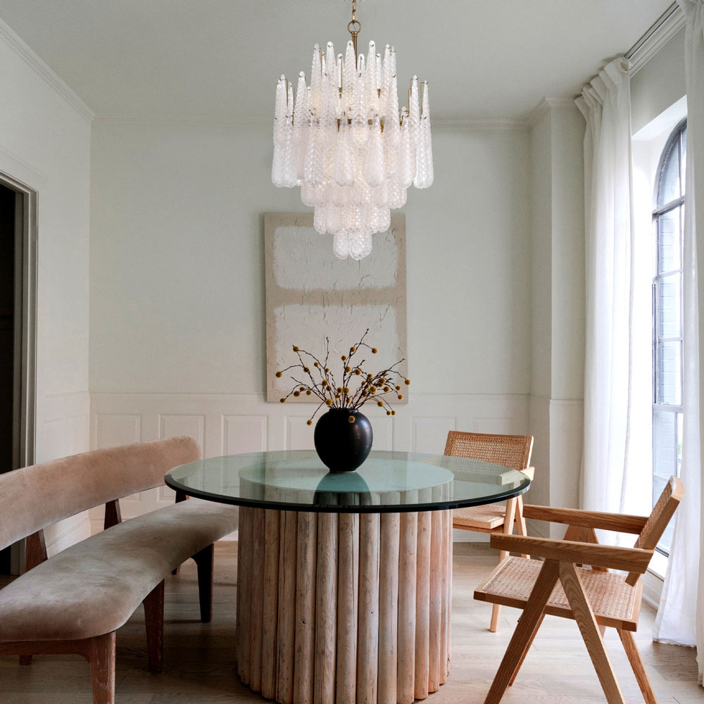 Ollie Chandelier in living room.