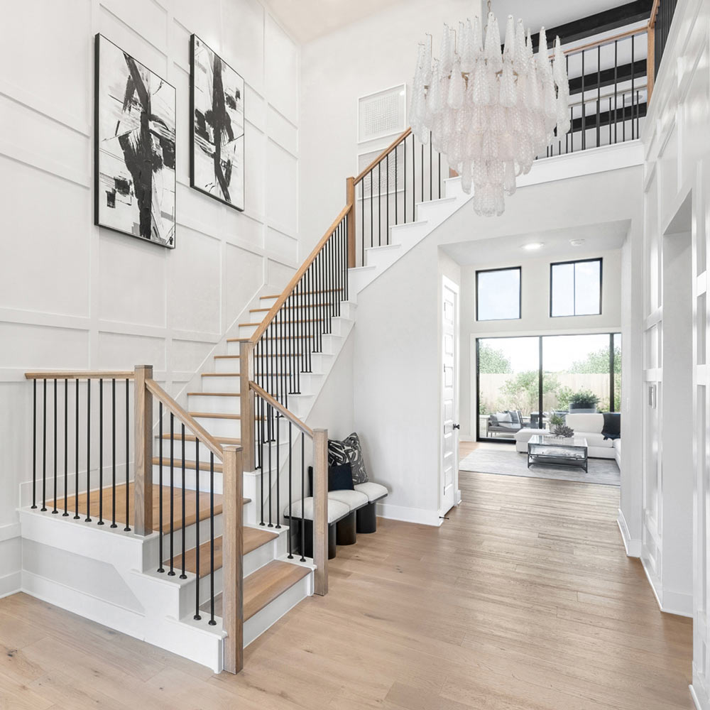 Ollie Chandelier in hallway.