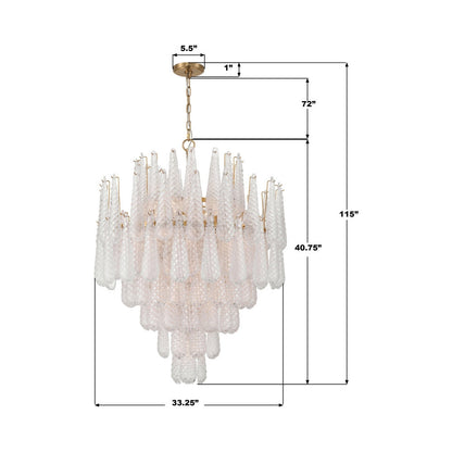 Ollie Chandelier - line drawing.