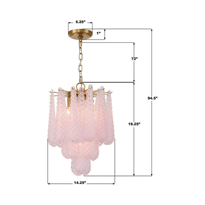 Ollie Pendant Light - line drawing.