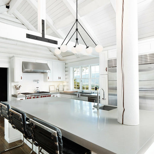 Omni Chandelier in kitchen.