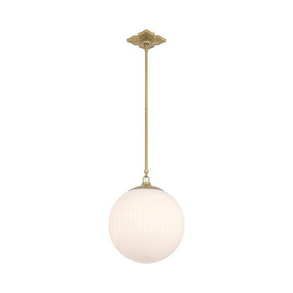 Orly Pendant Light in Aged Brass/White.