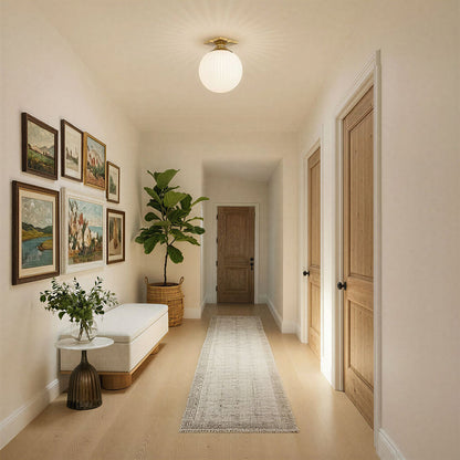 Orly Semi Flush Mount Ceiling Light in hallway.