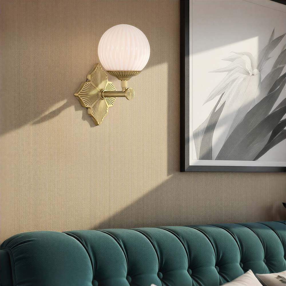 Orly Single Wall Light in living room.