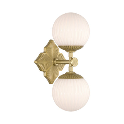 Orly Wall Light in Aged Brass/White.