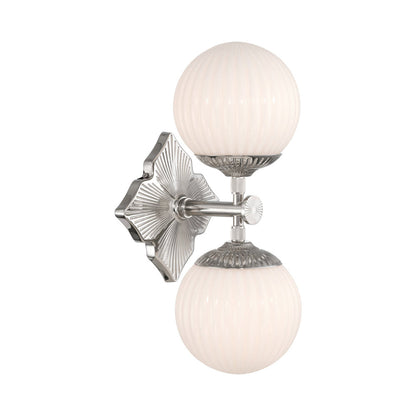 Orly Wall Light in Polished Nickel/White.