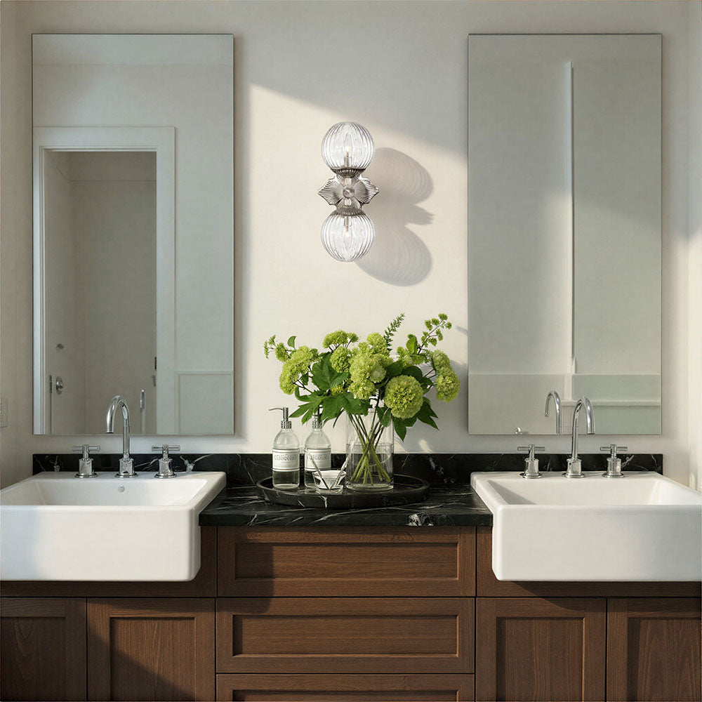 Orly Wall Light in bathroom.